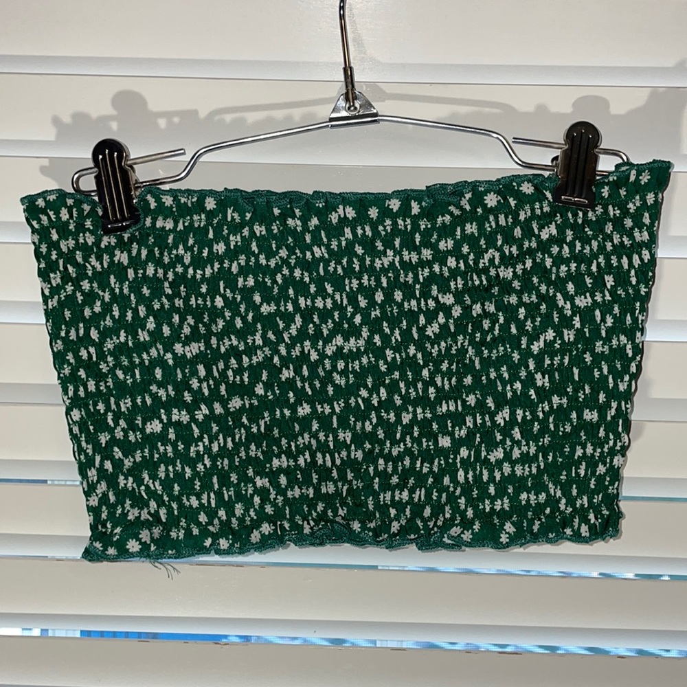 4 for $20 ~ Shein Green Flowered Tube Top